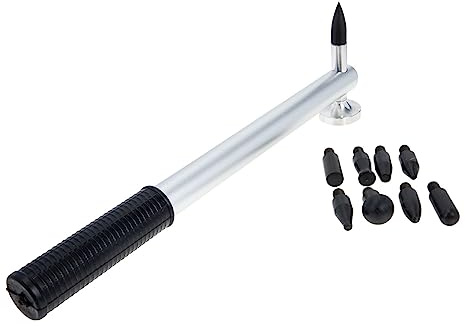 HAWILLOSCH 1juego Martillo De Reparación De Abolladuras Intercambiable y Mango Antideslizante Herramienta De Taller Para Arreglar Daños Carrocería De Automóviles y Reparación De Dents