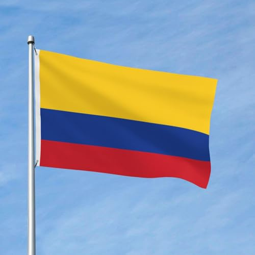 Drapeau de la Colombie - Drapeau imprimé des deux côtés (91,4 x 152,4 cm) - Grand drapeau de jardin - Décoration extérieure festive