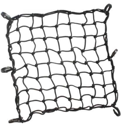 Perfeclan Motorcycle Cargo Net with Hooks, Elastic Luggage Strap Rack, Retractable Bungee Net 16x16 for Luggage Motorcycle Bike UTV