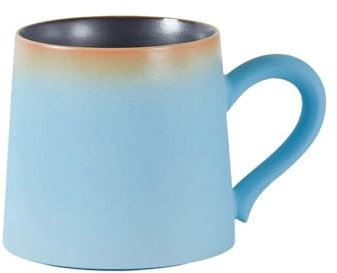 GEK208130 Moderno Juego de 1 taza de café azul Mirror Lake, taza de cerámica con textura mate, capacidad de 325 ml for café con leche en la oficina. Vajilla