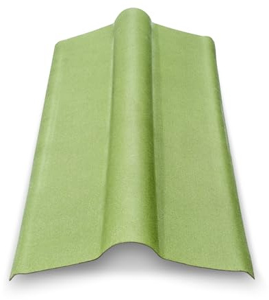 Onduline-Firsthaube 4er Pack für Bitumenwellplatten Dachmaterial Abdeckung wetterfest–Firstelement für Dachabschlüsse bei Nebengebäuden-100x90x18cm (intensiv grün)