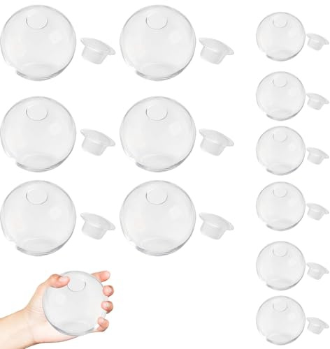 12 Stück Squishy Ball, Squishy Maker DIY Set, Stress Ball, Squishy Selber Machen Set,Transparente Hohlballhaut, Ideal zur Entspannung und für Kreativprojekte, 6 Stück 4 cm und 6 Stück 6 cm