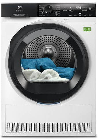 Electrolux Serie 900 PerfectCare, Asciugatrice a Pompa di Calore, 9 kg, EW9H4Y9A, Classe A, 12 Programmi, Connettività Smart App, Tecnologia 3DSense, Filtro EcoFlow, 60 dB, 850x596x636 mm