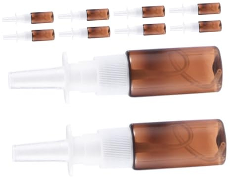 Flacone Spray Pet da 10ml Marrone, Confezione 10 Pezzi | Nebulizzatore Ricaricabile a Spruzzo Diretto, per Skincare e Pulizia, Formato Leggero da Viaggio