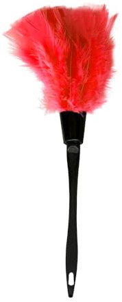 Plumeau en plumes de dinde rouge, outil de dépoussiérage, brosse à main en plumes douces pour nettoyer les meubles, les intérieurs de voiture, les étagères