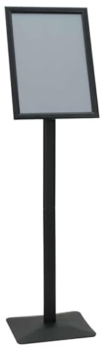 Gecheer Supporto Poster a Piedistallo Nero, Moderno e Resistente, Alluminio e PVC, Decorazione per Uffici e Hall