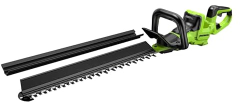 Greenworks Tagliasiepi a batteria 24V 66 cm, motore brushless, lama doppia azione 30 mm, manico rotante 180°, Hedge Sweeper, solo utensile HT6602RA1