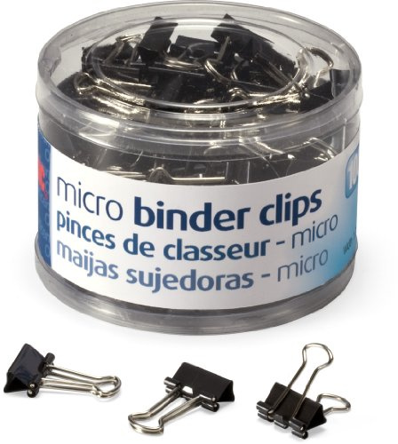 Staples Micro Binder Clips, Black, 100 Count – Extra‑Small Clips for Receipts, Labels & Detailed Paperwork