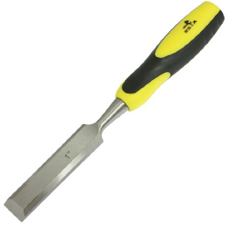 Aexit 10 Long 1 Width Yellow Black Handle Bevel Edge Wood Chisel Tool (f1f73894feff535a11c0b530fe883130)