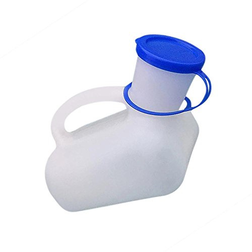 Goodtimera ZQYX Unisex Urinflasche für Unterwegs Mobile Toilette, mit Tragegriff, Ideal für Kinder, Ältere Menschen, im Auto Oder im Urlaub, 1000ML Tragbare Urinal Reise Wiederverwendbare Expedient