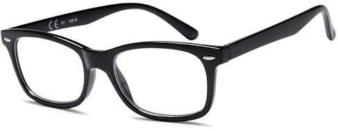 NEW VISION Gafas Presbicia Hombre, Estilo CláSico, Marcos Ligeros, ProteccióN UV400 Gafas De Lectura, Gafas Para Ordenador Hombre Mujer NV056(+3.00, Negro)