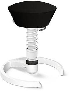 aeris Swopper Air – Ergonomischer Hocker mit extra weicher Polsterung – Bürohocker höhenverstellbar ohne Rollen –Sitzhocker für einen gesunden Rücken, Feder Standard