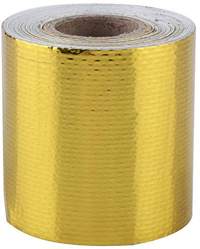 EBTOOLS pour reflective radiator foil pour par chaleur or moteur Bande de bouclier thermique des véhicules à moteur, bande réfléchissante adhésive d'enveloppe de bouclier thermique de papier d'alumin