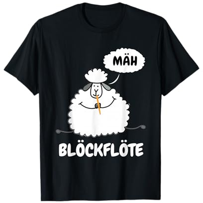 Blöckflöte I Noten Schaf Blockflöte Schäfchen Lamm Musiker T-Shirt