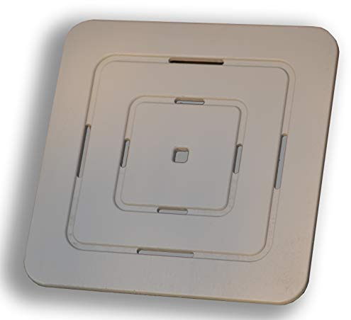 Castelmerlino Caillebotis de douche gris tourterelle en contreplaqué marine Okumè 60x60 cm pour receveurs de douche 80x80 cm