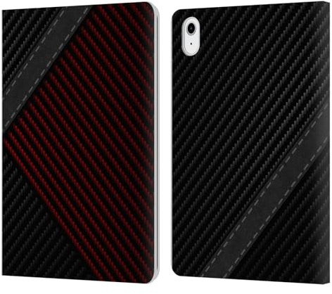 Head Case Designs Officiellt Licensierade Alyn Spiller Sy Kolfiber Läder Book Plånboksfodral Kompatibelt med Apple iPad Air 2020/2022