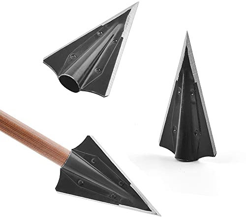 SHARROW 6/12 Stücke Bogenschießen Jagdspitzen Pfeilspitzen 2 Klinge Broadheads 90 Grains für 8mm Holzpfeile Bambuspfeile Pfeil und Bogen (12)
