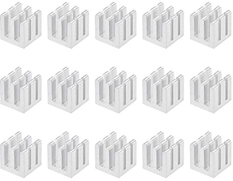 sourcing map 10x10x10mm Alluminium Dissipateur Chaleur Radiateur pour MOS IC Puce Argenté 15pcs