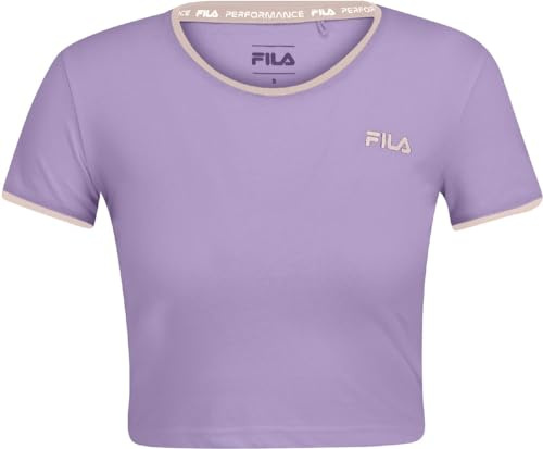 FILA Tivoli Cropped Tee Maglietta, Violett, L Donna