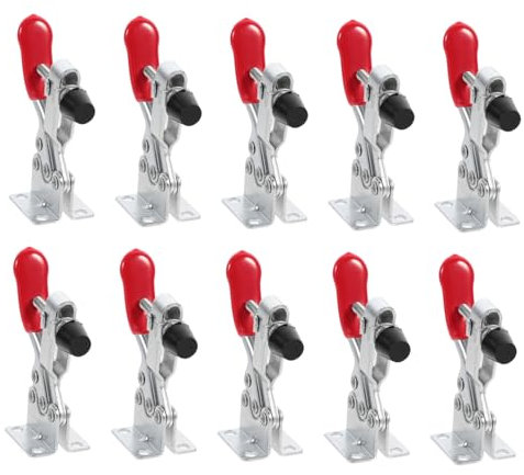 Uonlytech 10pièces Pince à Serrage Horizontale Métallique Avec Action De Poussée Pour Équipements De Montage Et Outils