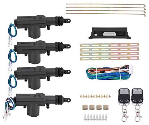 Kit de Control Remoto para Automóvil, 12 V, 4 Puertas, Cerradura Eléctrica para Puerta de Automóvil/Kit de Desbloqueo Remoto, 2 Sistemas de Bloqueo Centralizado Automático de