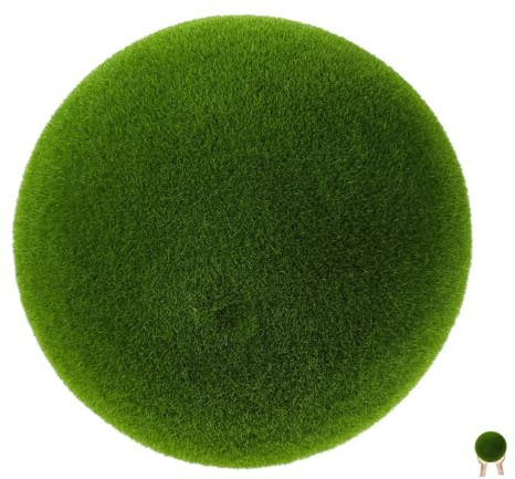 LIFKOME Künstlicher Moosball aus Schaumstoff, Lebensecht Grün, Dekorativ | Runde Moosoptik, für Zuhause und Draußen, Stilvolle Deko für Schale, Hängedekor und Vitrine