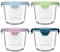 UHAPEER Conservation en Verre 710ml, 4 Pots de Conservation en Verre, Hermétiques et étanches en verre, Récipients alimentaires ronds en verre et bols de préparation des repas
