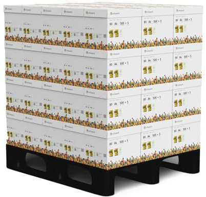 Infowerk Druckerpapier Kopierpapier 150000 Blatt 60 x 2500 A4 80g Premium Hochweiß CIE 160 Testsieger PEFC Umweltzertifikat