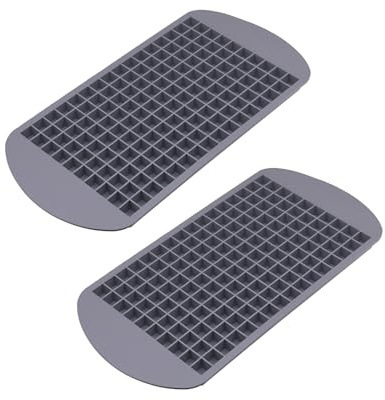 DBOO 160 Grids Silicone Ice Cube Tray Pack of 2 Mini Square Ice Cube Mold Reusable Flexible Ice Mold Non Breakable Ice Cube Making Tool for Whiskey, Cocktail, Milk, Juice, Chocolate and Other Drink