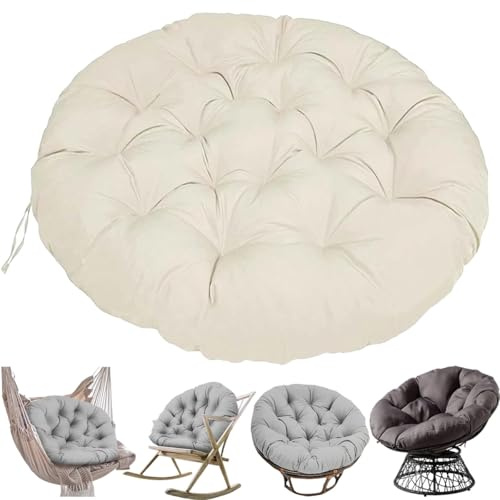 DRFGHK Rund Polster for Papasansessel 180/90/100/110/120cm Wasserdicht Outdoor/Indoor Bodenkissen Kissen for Gartenmöbel Sitzauflage Auflage for Papasan(#16,110cm/43in)