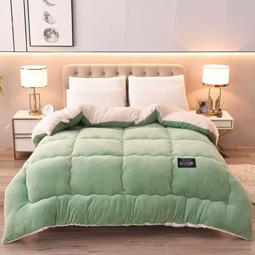 Winterbettdecke aus Baumwolle,Flauschige Kaschmir Steppdecken für Allergiker Duvet, Verdicken Sie Lamm Kaschmir Decke Winter Weiche Warme Bettdecke,Steppdecke 150x200cm 3kg