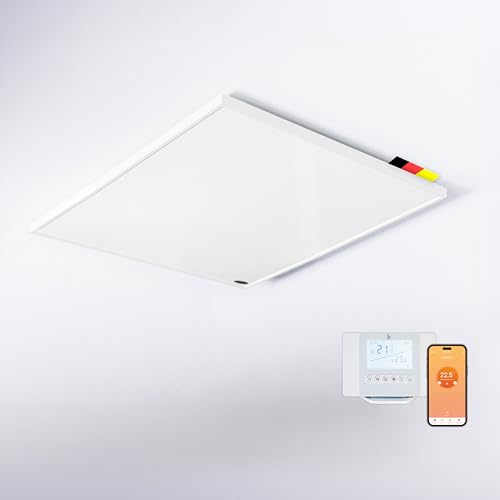 Könighaus Smart 2.0 Infrarot Deckenheizung - 450 Watt - Starter-Set inkl. Raumthermostat - App-Steuerung, Multiroom, Elektroheizung & 5 Jahre Herstellergarantie