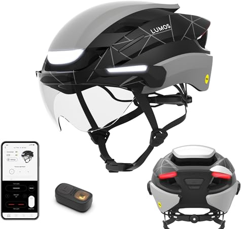 Lumos Ultra E-Bike Smart Helm | NTA 8667 Zertifiziert | LED-Leuchten vorne & hinten | einziehbarer Gesichtsschutz | App-gesteuert | E-Bike, Roller, Radfahren, Fahrrad | Erwachsene, Herren und Damen