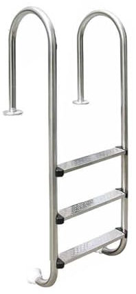 Swimming Pool Ladder,Pool Pedal Ladder,2/3 Steps Swimming Pool Stainless Steel Step with Handrails, for Indoor Pool Outdoor Pool(3-Steps1.0mm)
