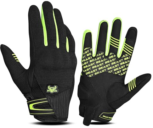 BEAST RAGE Sommer Motorrad Handschuhe - Atmungsaktive Touchscreen Reithandschuhe für Männer und Frauen, leichte Off-Road-Rennhandschuhe mit Fingerschutz, rutschfester Griff