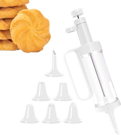 Piping Set – Cake Decoration Kit | Dessert Syringe Tools | 7‑Piece Nozzle Dispenser For Cupcake, Cookie & Pastry Icing With Transparent Tubes | Tool For Smooth Frosting, Egg Filling & Artistic Dessert