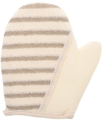Homoyoyo 2pcs Linen Exfoliating Bath Gloves 18x21.5cm Deep Cleansing Shower Scrub Mitts for Skin Exfoliation and Dead Skin Removal Suitable for Home Spa and Bathroom Use