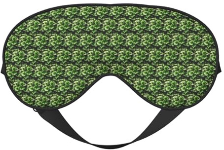 Masque de sommeil doux et confortable avec motif arbre en fleurs de lierre