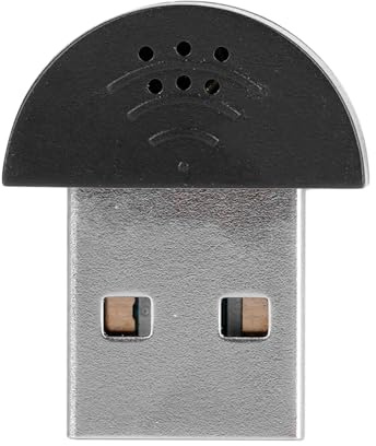 MOTOULAX Microfono USB 2.0 portatile con cancellazione del rumore, microfono per computer portatile, mini adattatore audio per registrazione da studio con riduzione del rumore per Mac, Skype Chat