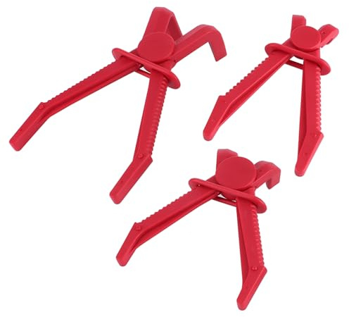 HELEVIA Flexible Hose Clamp Kit Nylon Hose Clamp Pliers Set, Prevent Fluid Leaks, Radiator Brake Fuel Gas Coolant Hoses, 3pcs, with Pinch Off Pliers for All Projects