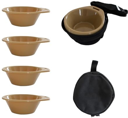 Jubepk Bol de Viaje | Vajilla Apilable con de Almacenaje | Set de 4 Boles para Cereales - para Picnic, Cocina, Hogar, Comida, Cena, Barbacoa, Playa, Acampada, Excursiones