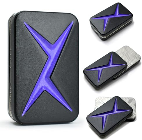 HIDEDC Mountain Fidget Slider, Trackless Design for Fancy Tricks, EDC Fidget Toys Adults Stress Relief Toy for Keep Focus & Anxiety Relief, Best Gadgets for Men (Purple/Black)