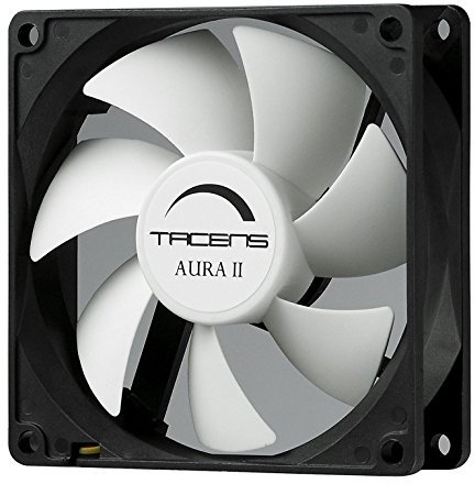 Tacens Aura II - Ventilateur d'ordinateur (9 cm, +60 000 h, système anti-poussière), noir