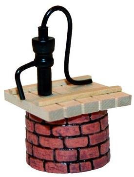 Unbekannt Krippenzubehör, Brunnen mit Pumpe, Höhe 6cm