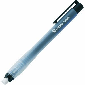 Ecobra 5 x Radierstift transparent/schwarz 6,8mm