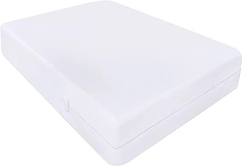 Utopia Bedding Matratzenbezug 140 x 200 x 20 cm Wasserdichter mit Reißverschluss, Oeko-TEX Zertifiziert, Matratzenschoner, White