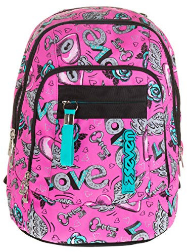 Zaino scuola advanced SEVEN - KEYS - Rosa - 30 LT - inserti rifrangenti - Supporto USB