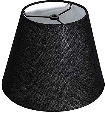 TOOTOO STAR 6''Top X 10'' Bottom X 7.5'' High Barrel Black Small Lamp Shade