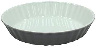 Tognana Quiche Kuchenform aus Porzellan, 26 x 5 cm, hergestellt in Italien, Extra-Qualität (Grau London)