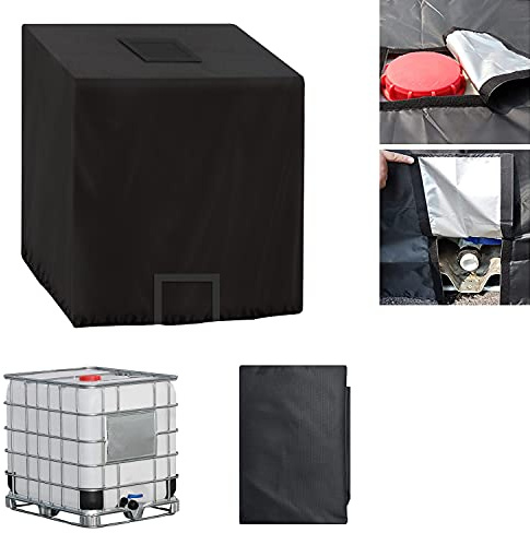 IBC Tank Abdeckung, Container Cover Wasserdichte Anti-UV Schutzhülle, IBC Abdeckplane, für Wassertank100L 420D Schutzplane /Regenwasser Folien Staubdicht Cover, Für 1000L IBC Container (120x100x116cm) | 120x100x116cm,420D ,Container Cover Wasserdichte ,Anti-UV Schutzhülle, Für 1000L IBC Container